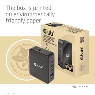 Club3D Reiseladegerät 140W GaN Technologie, 3xUSB-C, 1xUSB-A, PPS PD 3.1 Unterstützung Club3D Reiseladegerät 140W GaN Technologie, 3xUSB-C, 1xUSB-A, PPS PD 3.1 Unterstützung