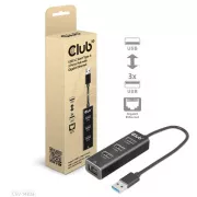 Club3D Hub, USB-A 3.2 Gen1 zu 3x USB 3.1, Gigabit Ethernet