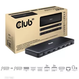 Club3D Dockingstation USB-C 12v1, 1xDP, 1xHDMI, 2xUSB-C, 4xUSB, 1xRJ45, schwarz Club3D Dockingstation USB-C 12v1, 1xDP, 1xHDMI, 2xUSB-C, 4xUSB, 1xRJ45, schwarz