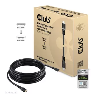 Club3D HDMI Kabel, Ultra Fast HDMI™ zertifiziertes Kabel, 4K120Hz/ 8K60Hz, 7.5m