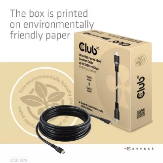 Club3D HDMI Kabel, Ultra Fast HDMI™ zertifiziertes Kabel, 4K120Hz/ 8K60Hz, 7.5m