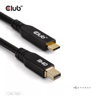 Club3D Kabel USB-C zu MiniDisplayPort 2.1, 8K30Hz, DSC1.2, UHBR10, 2m Club3D Kabel USB-C zu MiniDisplayPort 2.1, 8K30Hz, DSC1.2, UHBR10, 2m