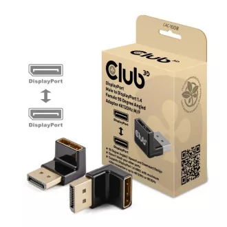 Club3D DisplayPort auf DisplayPort 1.4 Adapter, 4K120Hz, 8K30Hz, 90° Club3D DisplayPort auf DisplayPort 1.4 Adapter, 4K120Hz, 8K30Hz, 90°