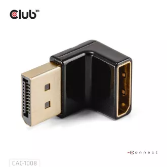 Club3D DisplayPort auf DisplayPort 1.4 Adapter, 4K120Hz, 8K30Hz, 90° Club3D DisplayPort auf DisplayPort 1.4 Adapter, 4K120Hz, 8K30Hz, 90°