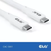 Club3D USB-C 4.0 Kabel, 20Gbps, 4K60Hz, PD 240W, 2m, weiß
