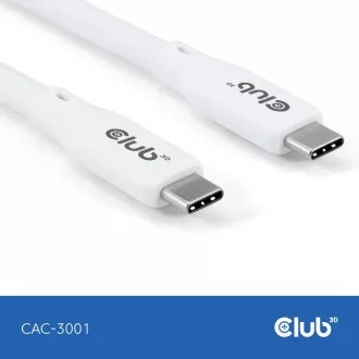 Club3D USB-C 4.0 Kabel, 20Gbps, 4K60Hz, PD 240W, 2m, weiß Club3D USB-C 4.0 Kabel, 20Gbps, 4K60Hz, PD 240W, 2m, weiß