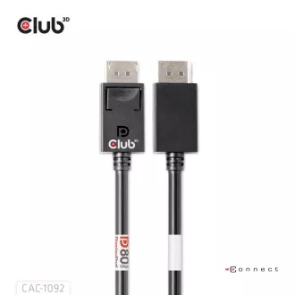 Club3D DisplayPort 2.1 auf DisplayPort 2.1 Kabel, VESA DP80, 4K240Hz/8K60Hz/10K60Hz (M/M), 1.6m, schwarz Club3D DisplayPort 2.1 auf DisplayPort 2.1 Kabel, VESA DP80, 4K240Hz/8K60Hz/10K60Hz (M/M), 1.6m, schwarz