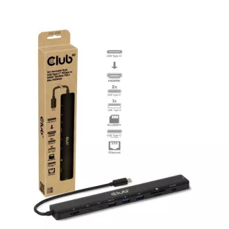 Club3D USB-C 10in1 Docking Station, 140W PD, 1xHDMI, 3xUSB-C, 3xUSB, 1xRJ45, schwarz Club3D USB-C 10in1 Docking Station, 140W PD, 1xHDMI, 3xUSB-C, 3xUSB, 1xRJ45, schwarz