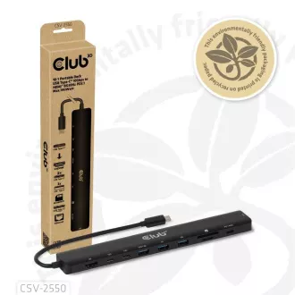 Club3D USB-C 10in1 Docking Station, 140W PD, 1xHDMI, 3xUSB-C, 3xUSB, 1xRJ45, schwarz Club3D USB-C 10in1 Docking Station, 140W PD, 1xHDMI, 3xUSB-C, 3xUSB, 1xRJ45, schwarz