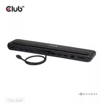 Club3D Dockingstation USB-C 12v1, 2xHDMI, 1xDP, 2xUSB-C, 3xUSB, 1xRJ45, 1x3.5mm, schwarz Club3D Dockingstation USB-C 12v1, 2xHDMI, 1xDP, 2xUSB-C, 3xUSB, 1xRJ45, 1x3.5mm, schwarz