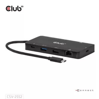 Club3D Dockingstation USB-C 9v1, 2xHDMI, 1xUSB-C, 1xUSB-C PD, 2xUSB, 1xRJ45, microSD/SD, schwarz Club3D Dockingstation USB-C 9v1, 2xHDMI, 1xUSB-C, 1xUSB-C PD, 2xUSB, 1xRJ45, microSD/SD, schwarz