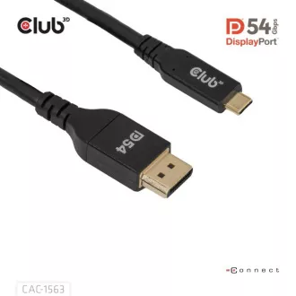 Club3D USB-C zu DisplayPort 2.1 DP54 Bi-direktionales Kabel, 8K120Hz, 4K480Hz, 2m Club3D USB-C zu DisplayPort 2.1 DP54 Bi-direktionales Kabel, 8K120Hz, 4K480Hz, 2m