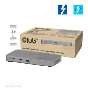 Club3D Hub Thunderbolt 5 5v1, 3x USB-C TB5, 1x USB-A, 1x8K60Hz, 3x 5K60Hz, Thunderbolt Share Zertifizierung, 180W