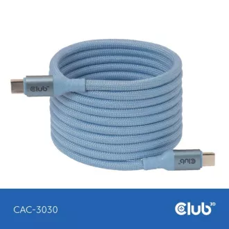 Club3D Magnetisches USB-C Kabel, 240W PD3.1, 480 Mbps, 2m, blau Club3D Magnetisches USB-C Kabel, 240W PD3.1, 480 Mbps, 2m, blau