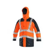 Warnjacke CXS LONDON, 5in1, Herren, orange-blau, Gr. 2XL