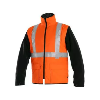 Warnjacke CXS LONDON, 5in1, Herren, orange-blau, Gr. 3XL Warnjacke CXS LONDON, 5in1, Herren, orange-blau, Gr. 3XL