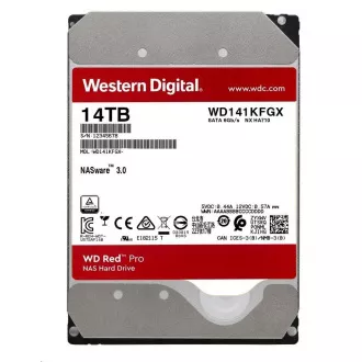 WD RED Pro NAS WD142KFGX 14TB, SATA III 3,5", 512MB 7200RPM, 255MB/s, CMR WD RED Pro NAS WD142KFGX 14TB, SATA III 3,5", 512MB 7200RPM, 255MB/s, CMR