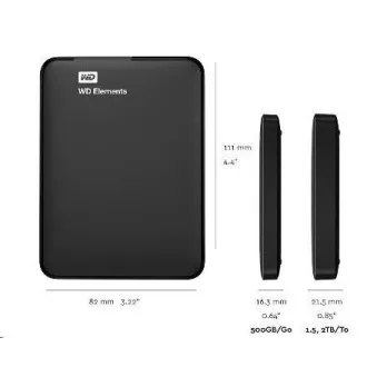 WD Elements Portable 6TB, Externe Festplatte, USB 3.0, Schwarz