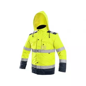Jacke LUTON, Warnung, gelb-blau, Größe XL
