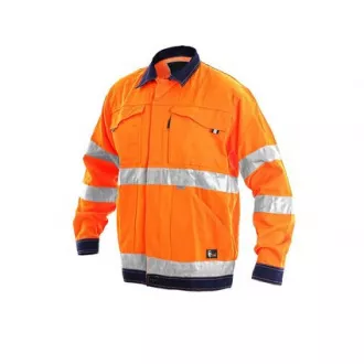 Bluse CXS NORWICH, Warning, Herren, orange-blau, Gr. 56