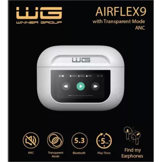 WG - Bluetooth-Kopfhörer WG AirFlex 9 mit Display, Avatar, ANC, weiß WG - Bluetooth-Kopfhörer WG AirFlex 9 mit Display, Avatar, ANC, weiß