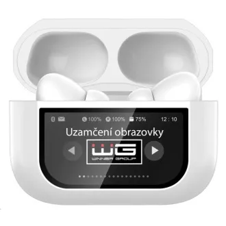 WG - Bluetooth-Kopfhörer WG AirFlex 9 mit Display, Avatar, ANC, weiß WG - Bluetooth-Kopfhörer WG AirFlex 9 mit Display, Avatar, ANC, weiß