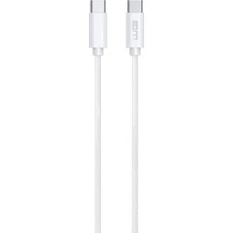 WG – Datenkabel Typ C auf Typ C, 2 Meter, 3 A, 60 W, weiß WG – Datenkabel Typ C auf Typ C, 2 Meter, 3 A, 60 W, weiß