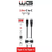WG - Typ-C auf Typ-C Datenkabel, 2 Meter, schwarz