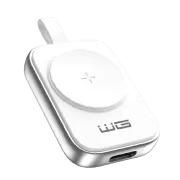 WG - Magnetisches USB-C-Ladegerät für Apple Watch, weiß und silber