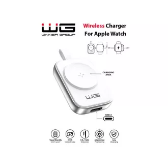 WG - Magnetisches USB-C-Ladegerät für Apple Watch, weiß und silber WG - Magnetisches USB-C-Ladegerät für Apple Watch, weiß und silber