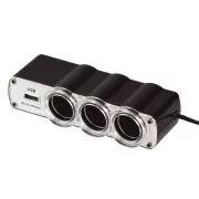 WG - Autoladegerät, Hub, 3x 12V Zigarettenanzünderbuchse   1x USB-A, mit Verlängerung
