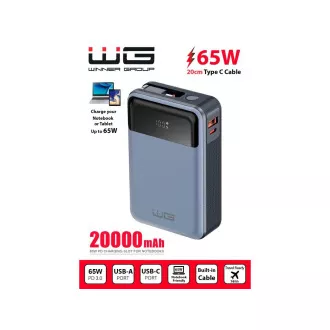 WG - Power Bank 20000 mAh, USB-C PD 65W, schwarz WG - Power Bank 20000 mAh, USB-C PD 65W, schwarz