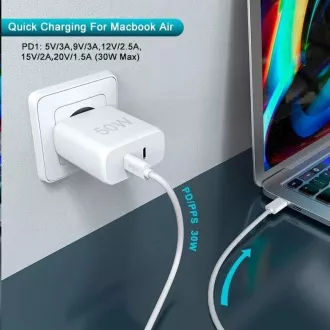 WG - Netzwerk-Ladegerät 2x USB-C 50W, 1x USB-C PD 30W   1x USB-C PD 20W, weiß