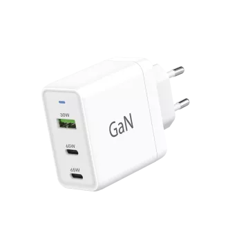 WG - GaN Netzwerk Ladegerät 3x USB, 1x USB-A 30W   2x USB-C 65W, weiß