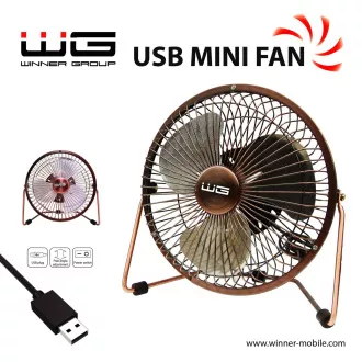 WG - USB-Mini-Ventilator 6 Zoll, bronze WG - USB-Mini-Ventilator 6 Zoll, bronze
