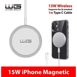 WG - Drahtloses Ladegerät FAST MAGNET 15W, rund, weiß