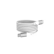 WG - Typ-C auf Typ-C Datenkabel, 1 Meter, 3A, 60W, magnetisch selbstaufrollend, weiß