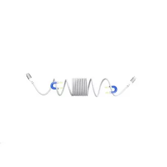 WG - Typ-C auf Typ-C Datenkabel, 1 Meter, 3A, 60W, magnetisch selbstaufrollend, weiß WG - Typ-C auf Typ-C Datenkabel, 1 Meter, 3A, 60W, magnetisch selbstaufrollend, weiß
