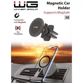 WG - Autohalterung WG 38, universal, magnetisch, rund, schwarz WG - Autohalterung WG 38, universal, magnetisch, rund, schwarz