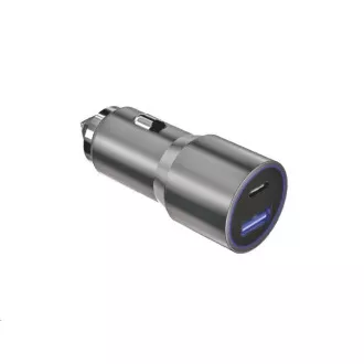 WG - Autoladegerät 2x USB 58, 5W, 1x USB-C PD 36W   1x USB-A 22,5W, silber