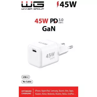 WG - GaN 1x USB-C, PD PPS 45W, weiß WG - GaN 1x USB-C, PD PPS 45W, weiß