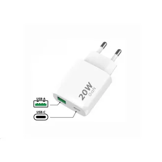 WG - Netzwerk-Ladegerät 2x USB, 1x USB-C PD 20W   1x USB-A QC3.0 18W, weiß