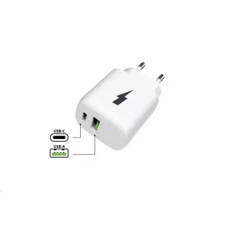 WG - Netzwerk-Ladegerät 2x USB, 1x USB-C PD PPS 3.0 30W 1x USB-A QC4 18W, weiß WG - Netzwerk-Ladegerät 2x USB, 1x USB-C PD PPS 3.0 30W 1x USB-A QC4 18W, weiß