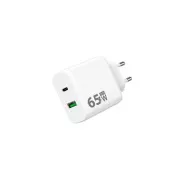 WG - GaN Netzwerk-Ladegerät 2x USB 65W, 1x USB-C PD 65W   1x USB-A QC3.0 18W, weiß