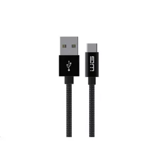 WG - Datenkabel Typ-C auf USB-A / 3m / nylongeflochten / schwarz WG - Datenkabel Typ-C auf USB-A / 3m / nylongeflochten / schwarz