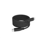 WG - Datenkabel Typ-C auf Typ-C / 1m / 3A / 60W / magnetisch selbstaufrollend / nylongeflochten / schwarz
