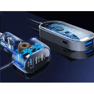 WG - Autoladegerät-Hub / 100W / 6 USB-Anschlüsse / 2x USB-A 4x USB-C / mit Verlängerung WG - Autoladegerät-Hub / 100W / 6 USB-Anschlüsse / 2x USB-A 4x USB-C / mit Verlängerung