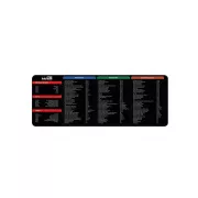 WG - Office Mauspad WG5 / Shortcuts / 800x300x4mm / schwarz