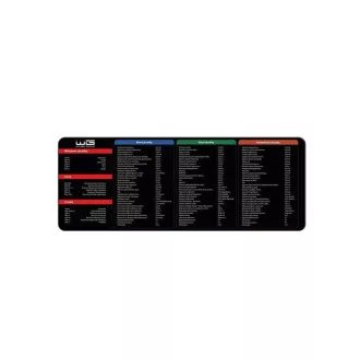 WG - Office Mauspad WG5 / Shortcuts / 800x300x4mm / schwarz WG - Office Mauspad WG5 / Shortcuts / 800x300x4mm / schwarz
