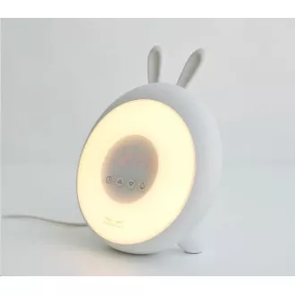 Rabbit & Friends Baby Lampe mit Wecker | Weiß